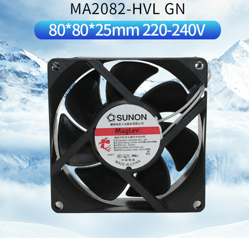 SUNON MA2082-HVL GN 8025 220V-240V 4.6W Cabinet Cooling AC Fan|234531155362