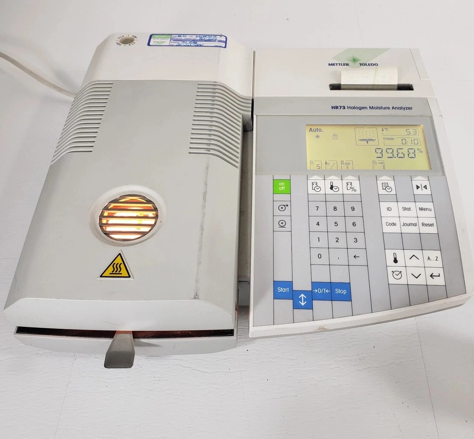 TESTED Mettler Toledo HR73-P Halogen Moisture Analyzer Sample Heater