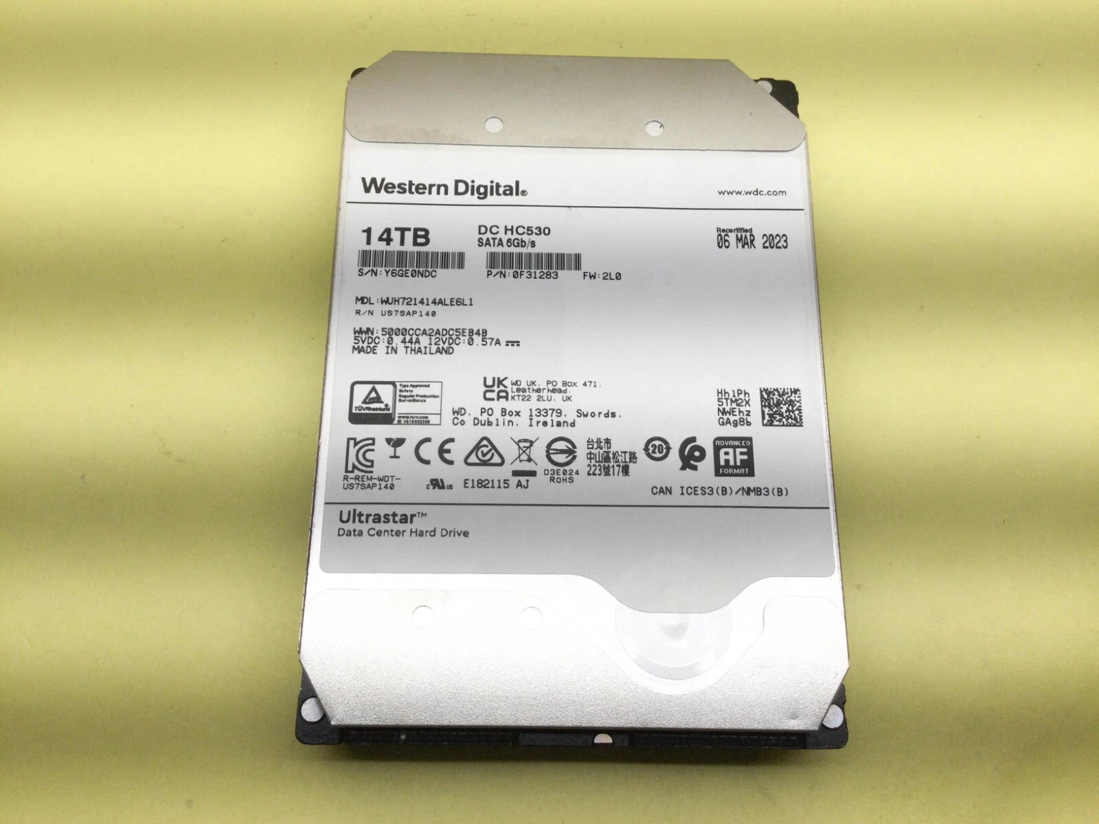 WD Ultrastar DC HC530 14TB 7.2K SATA 6Gb/s 3.5in HDD WUH721414ALE6L1|286626551477