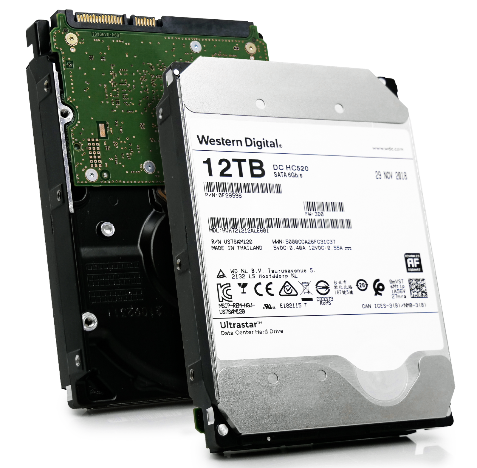 WD HGST Ultrastar HC520 12TB 7.2K RPM SATA 3.5" HDD HUH721212ALE601 0F29596|296358906778