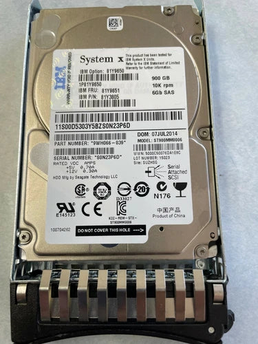 IBM 900GB 10K RPM 6G SAS 2.5-inch Slim-HS SFF Hard Drive