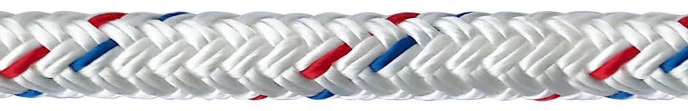 Samson Rope 6.05024E+11 Samson Rope 605024010083 Samson 605024010083, Harbormaster Anchor Line, 3/8" x 100', White w/Red & Blue Tracer