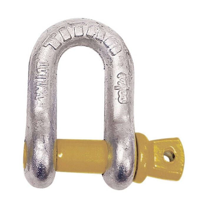 Titan Chain 10319062 Hot Galvanized D Shackle, 1/4"