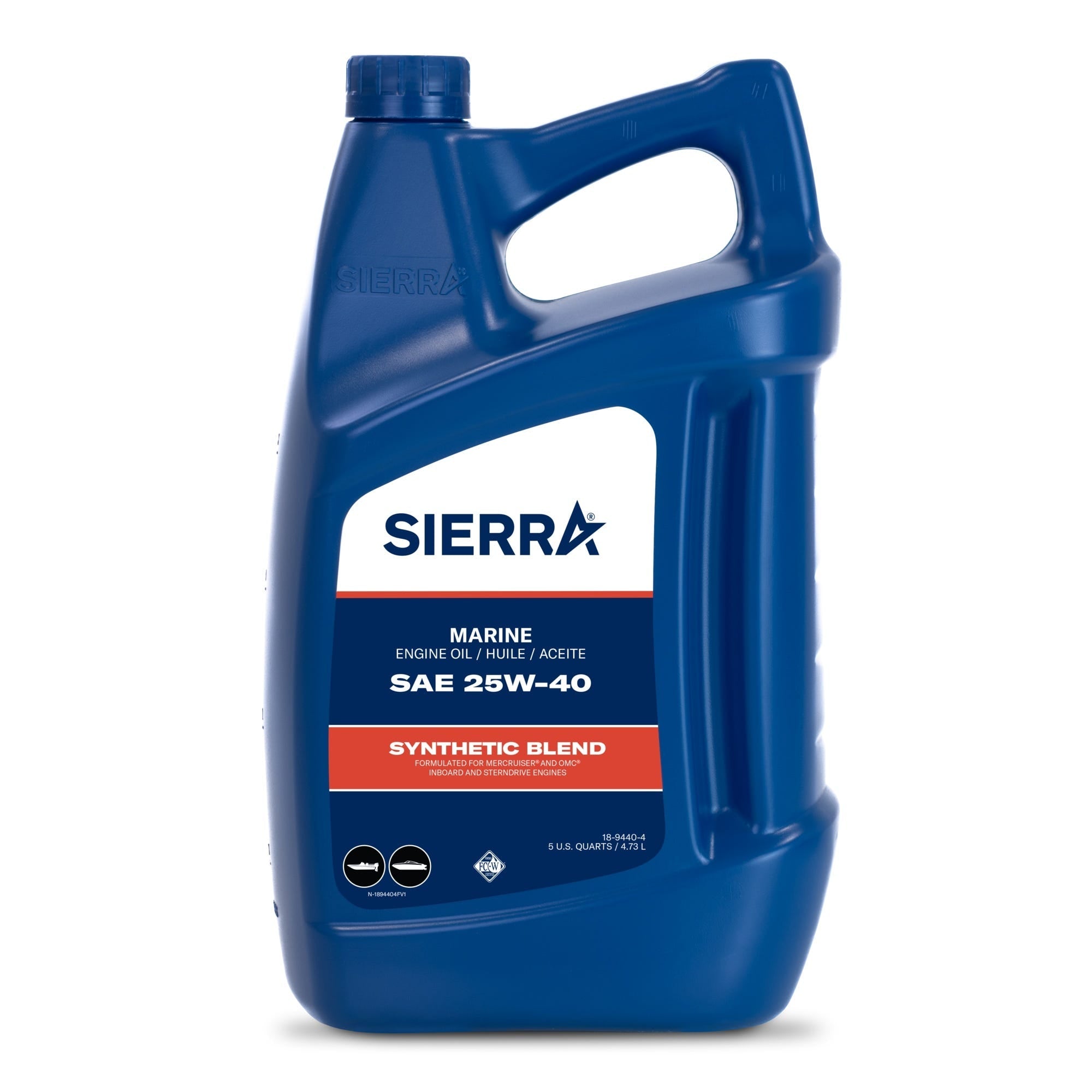 Sierra 18-9440-4 25W40 FCW Synthetic Blend I/O Oil, 5 Qt.