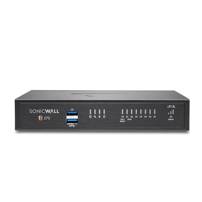 Sonicwall TZ270 Total Secure - 1YR Advanced Edition (02-SSC-6843 | TZ270 Network Security Appliance with 1 Year Advanced Protection Service Suite | Next-Generation Firewall