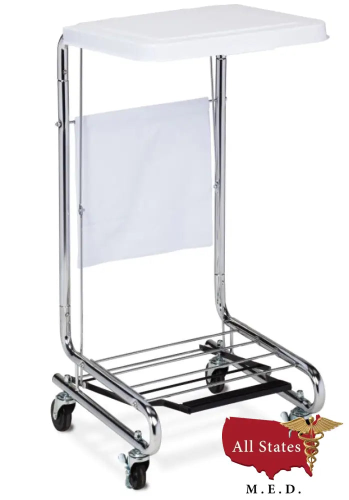 Square Chrome Linen Hamper