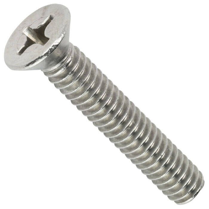Seachoice Stainless Steel Phillips Machine Screw - Flat Head, 1/4-20 x 3"
