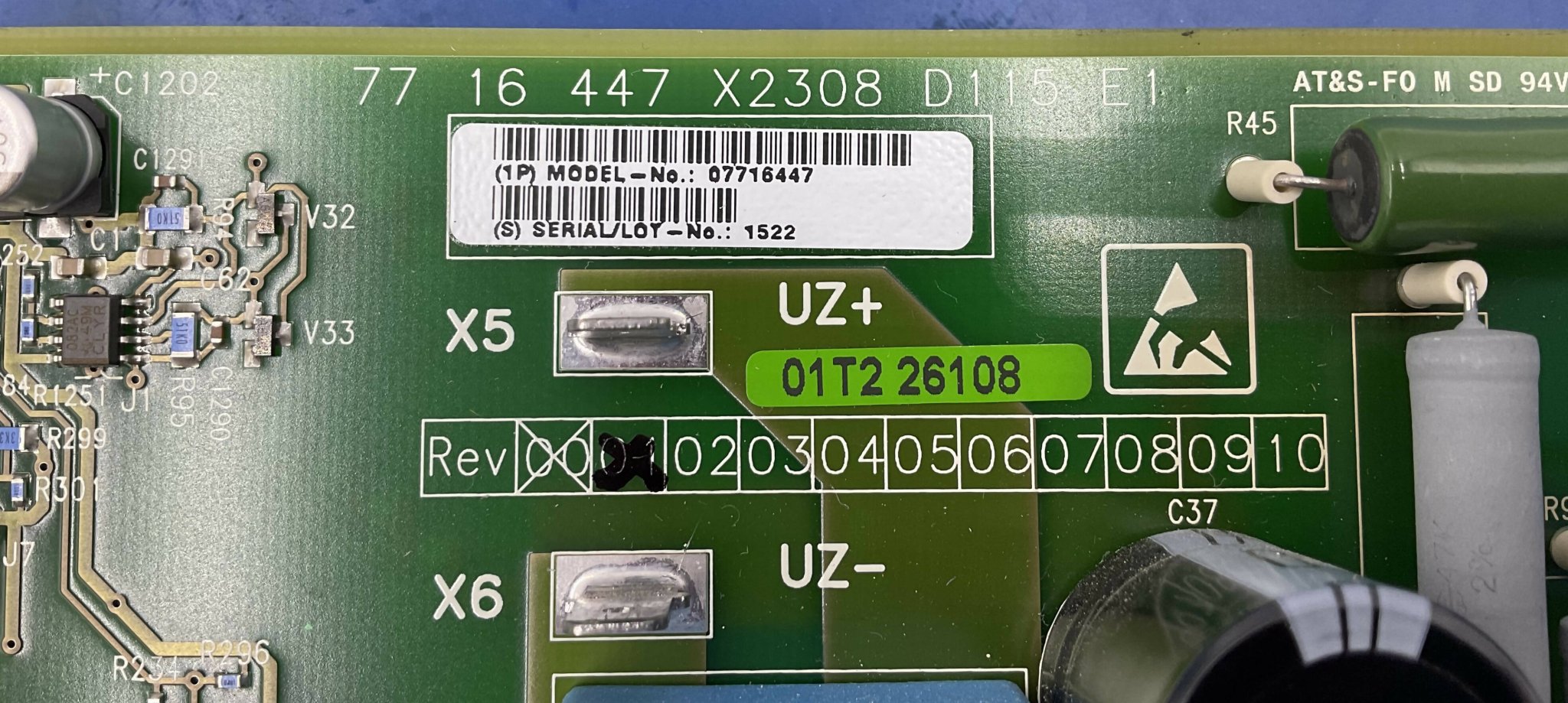 Siemens 7716447 - Starting Device D115 X-Ray Generator Detail | Alo Tech Solutions