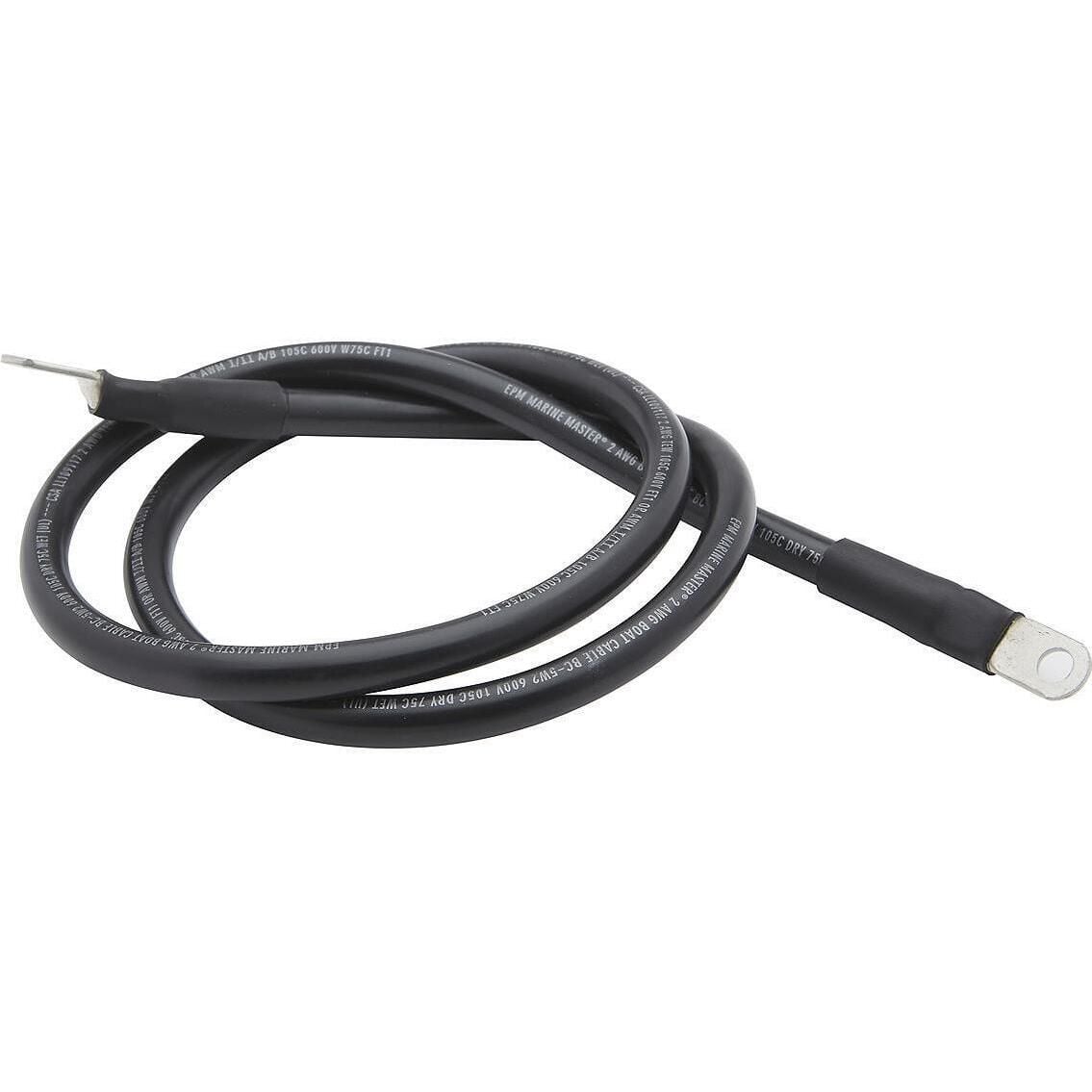 Seachoice 63023 Tinned Copper Battery Assembly, 4 AWG, Black, 4'