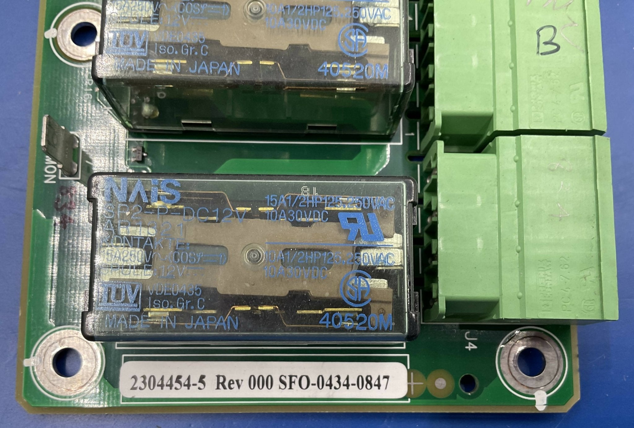 TWO TUBE SWITCHING BOARD (2304454-5 REV-000 GE