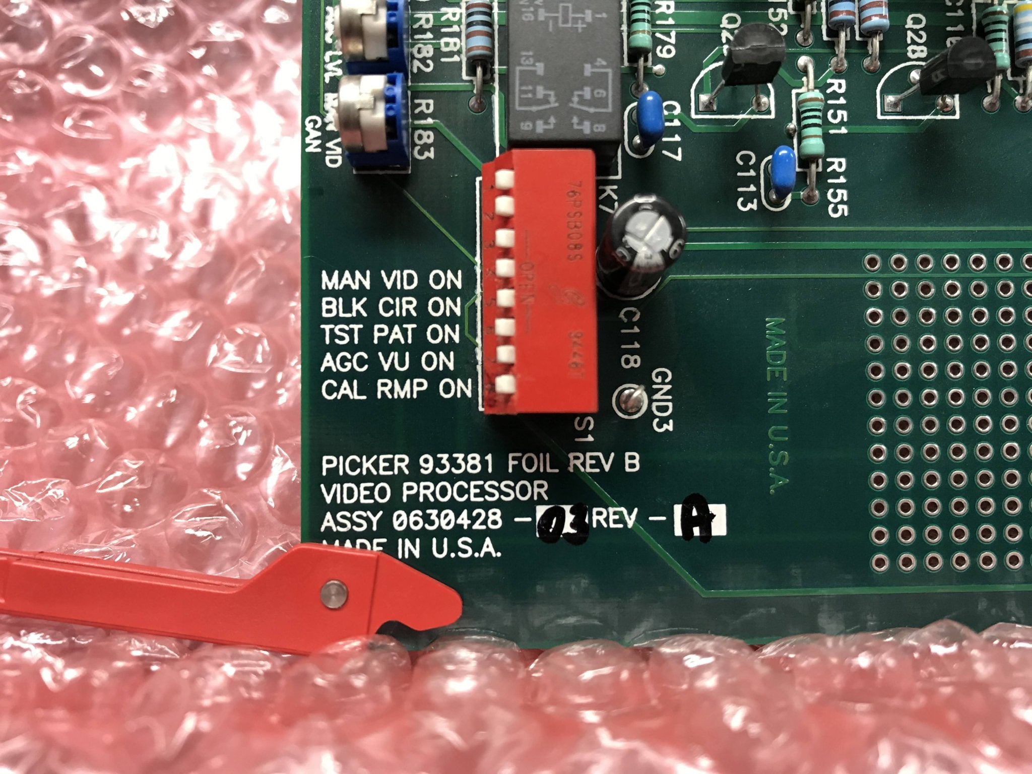 Video Processor (0630428 Rev A/93381 REVB Picker