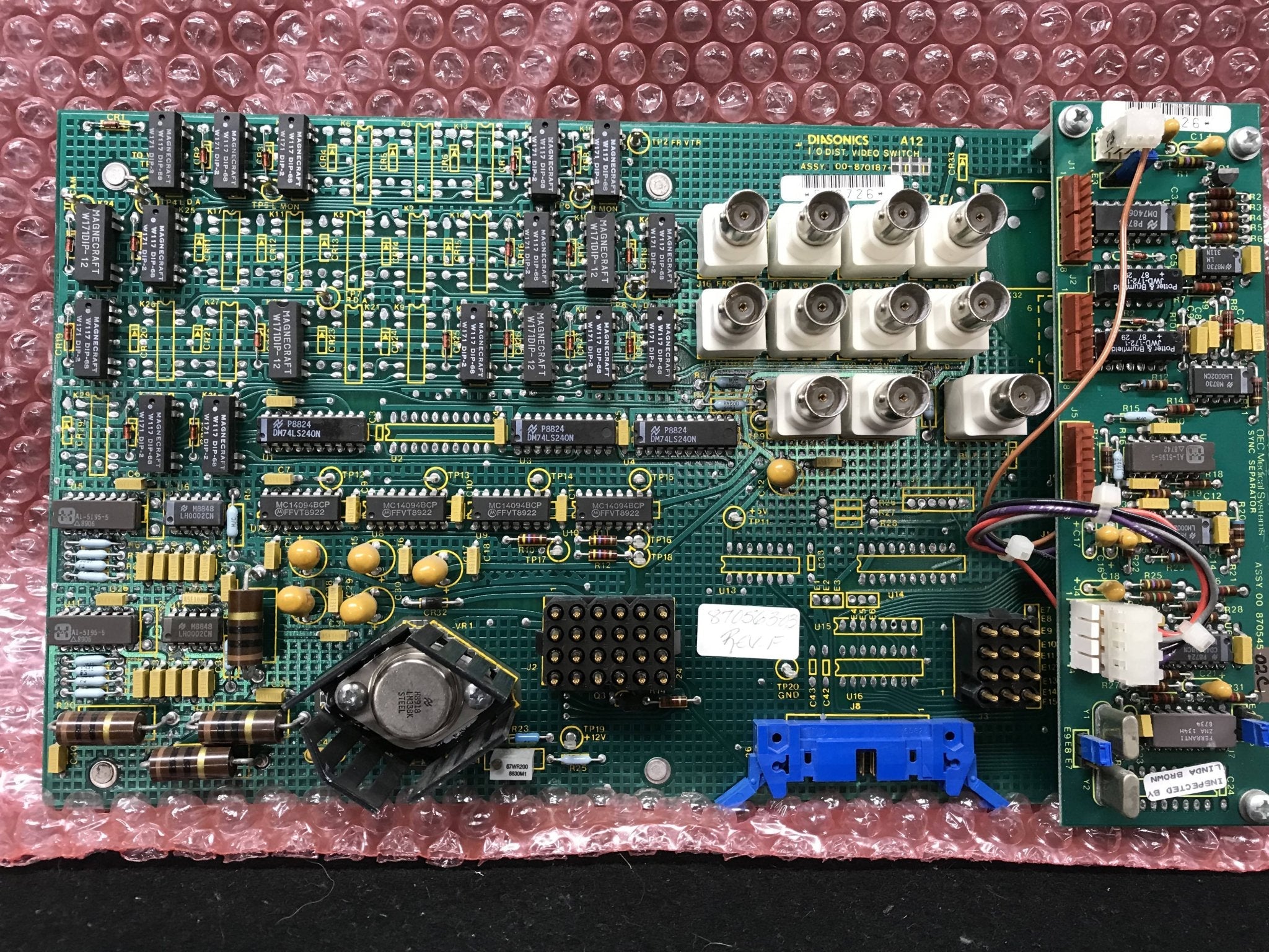 Video Switch W/Sync Diasonics (00-870187-11/00-870563-03 OEC 9000