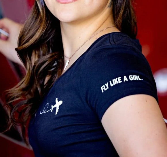 Fly Girls Aviation V Neck Shirt