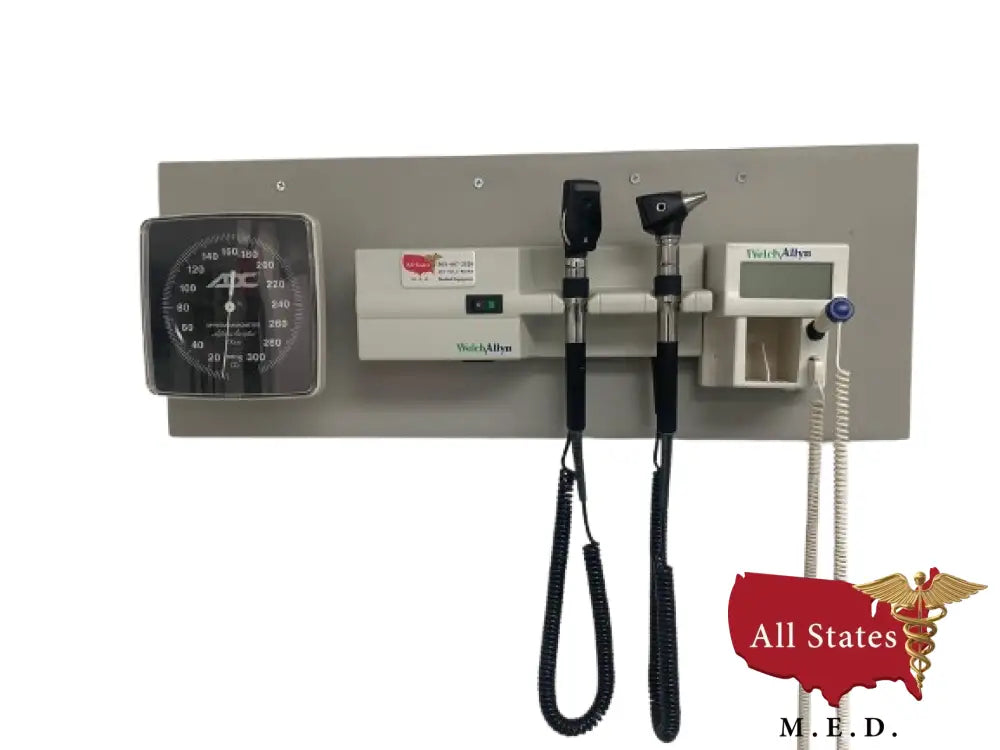 Welch Allyn Integrated Wall System BP, Otoscope, Ophthalmoscope, Temp