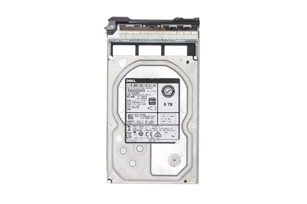 Dell 6TB SAS 7.2k 3.5" 12G 4Kn Hard Drive X85RH