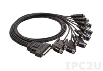MOXA CBL-M68M9x8-BK-100 SCSI VHDCI 68 to 8xDB9 Male RS-232 Breakout Cable