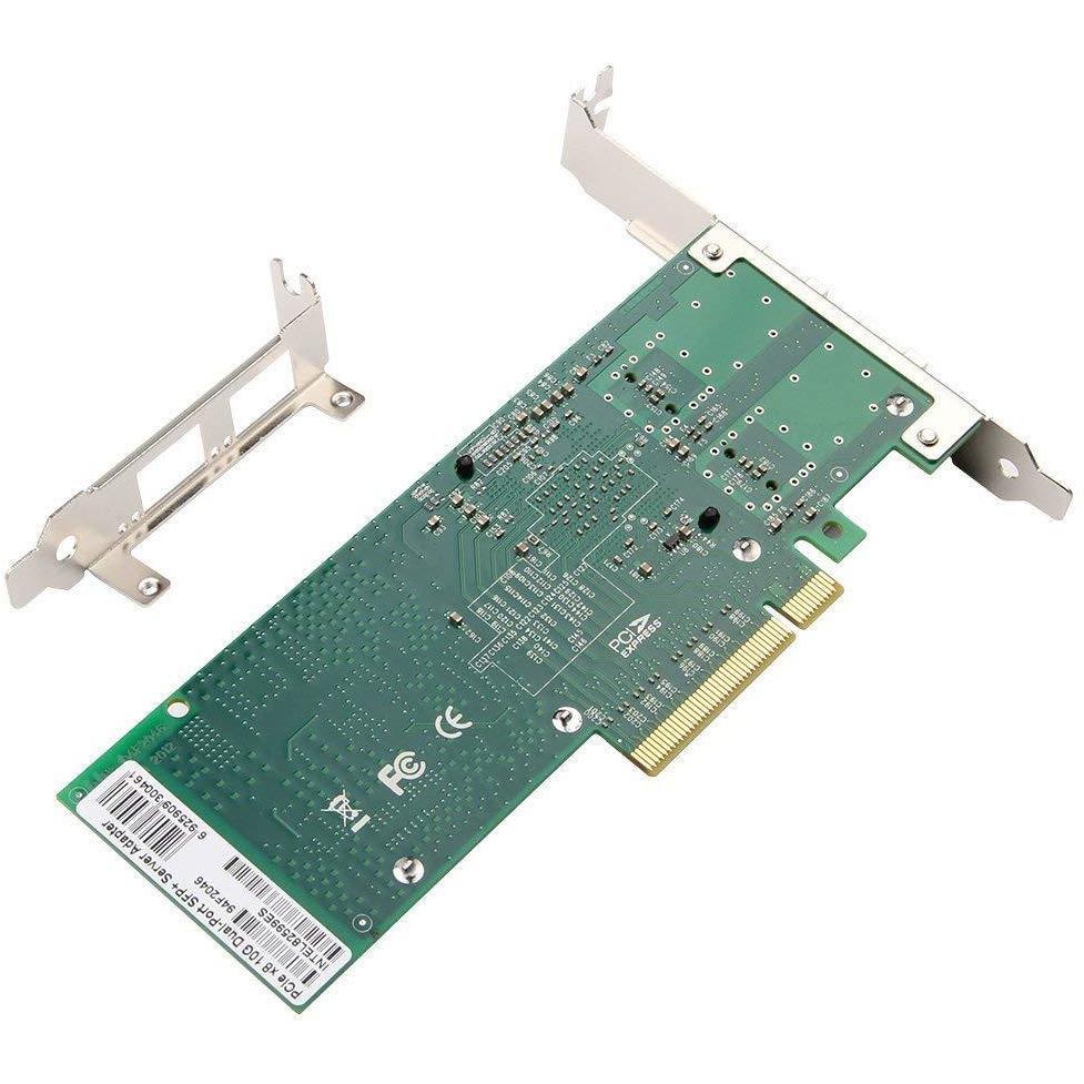 10Gtek for Intel E10G42BTDA 82599ES Chip 10GbE Ethernet Converged Network Adapter X520-DA2/X520-SR2, PCI-E X8 Dual SFP+ Port - AloinfoUSA