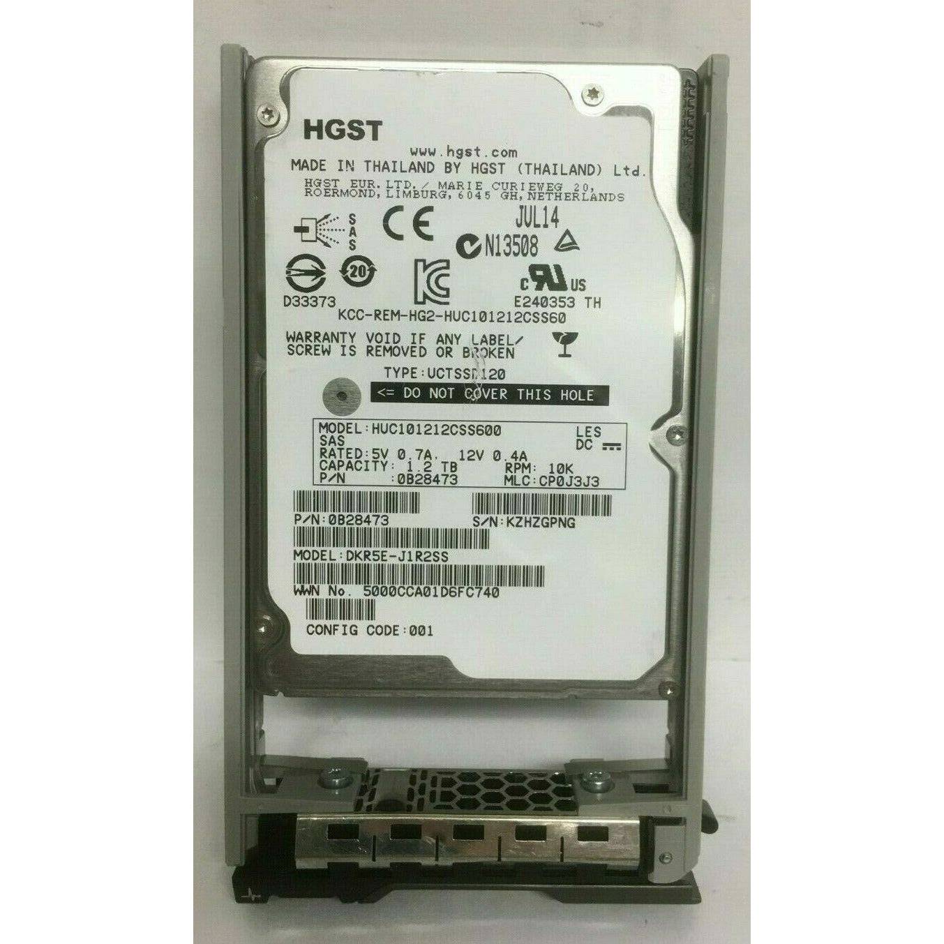 1.2TB 10K SAS 2.5" SAS 12G HARD DRIVE Fits DELL SERVER R630 R710 R720 - AloinfoUSA
