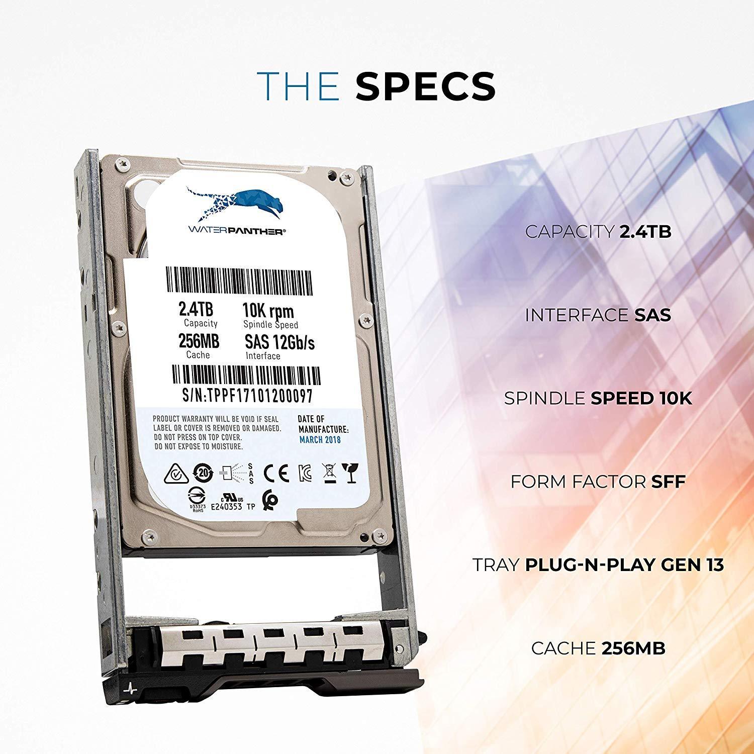 2.4TB 10K SAS 12G 2.5" 256MB Cache HDD for Dell PowerEdge Servers | Enterprise Hard Drive in G13 Tray | Compatible with PE Rack Tower Blades 400-AUQX 400-AVBX W9MNK 0W9MNK - AloinfoUSA
