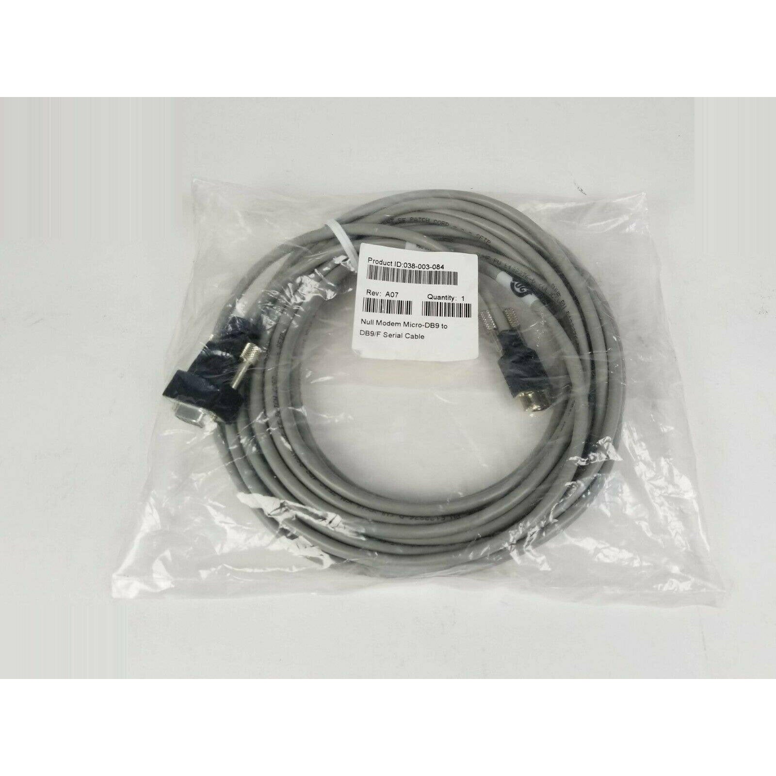 25FT EMC Null Modem Micro-DB9 Male to DB9 Female Serial Cable 038-003-084 Grey - AloinfoUSA