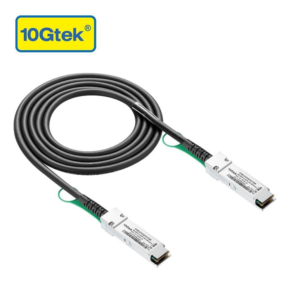 40G QSFP+ DAC Cable - 40GBASE-CR4 Passive Direct Attach Copper Twinax QSFP Cable for HPE JG328A Devices, 5m - AloinfoUSA