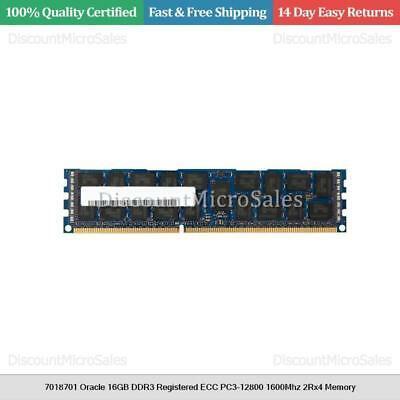 7018701 Oracle 16GB DDR3 Registered ECC PC3-12800 1600Mhz 2Rx4 Memory 70000001871 - AloinfoUSA