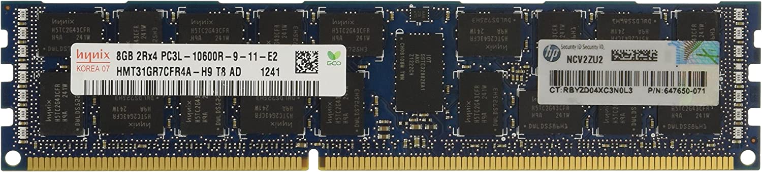 memory 647897-B21 HP 8GB (1x8GB) Dual Rank PC3L-10600 Memory Kit 647650-071 - AloTechInfoUSA