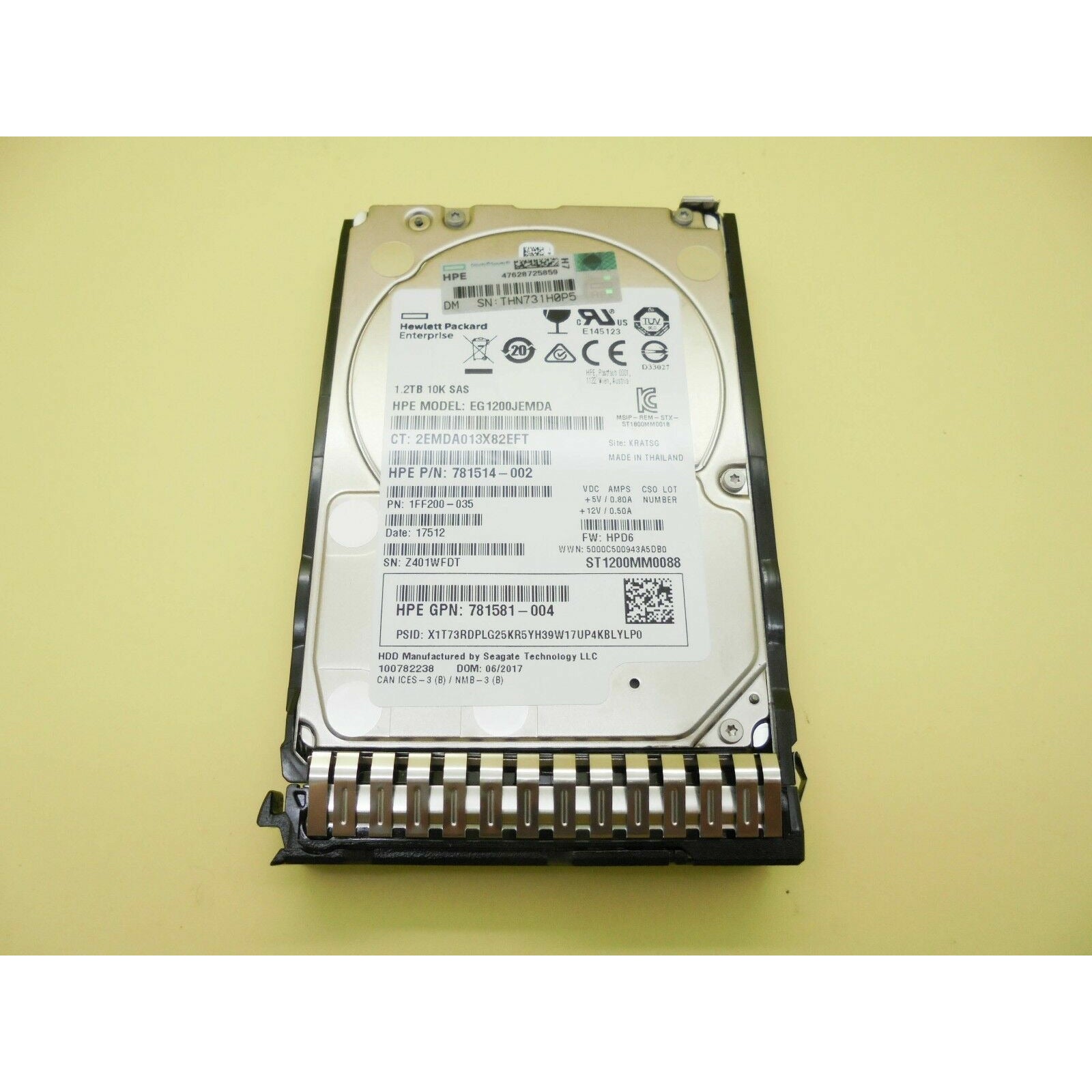 872479-B21 HP 1.2TB SAS 12G ENTERPRISE 10K 2.5IN SC DS HDD 872737-001 4549821073429 - AloinfoUSA