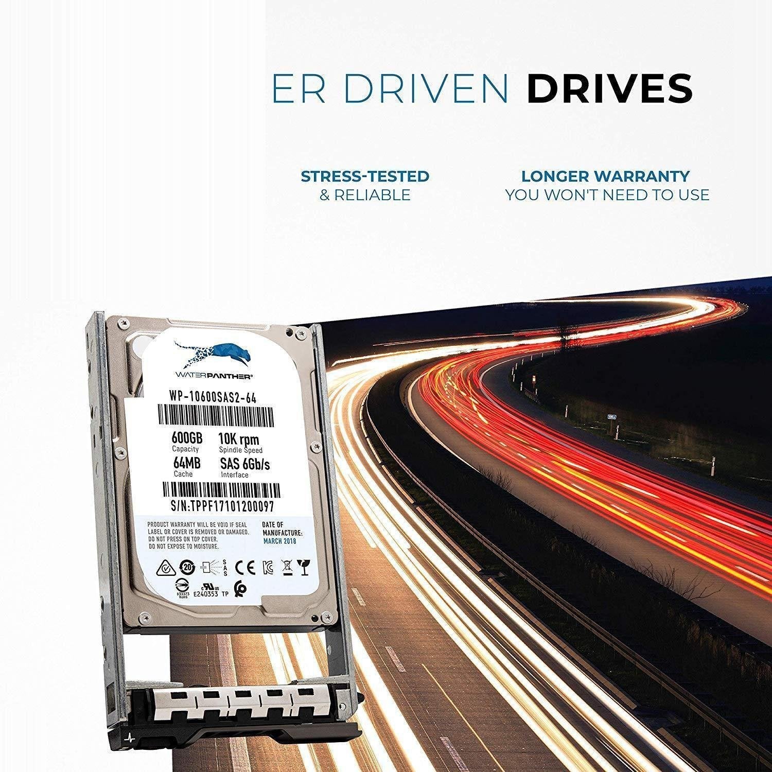 900-GB 10K-RPM SAS 6-Gbps 2.5-Inch Compatible with Dell PowerEdge Servers T20 C1100 R230 T430 T330 02RR9T 09X49P 08JRN4 Enterprise Internal Hot-Swappable Hard Drive in a 13G Dell Caddy - AloinfoUSA