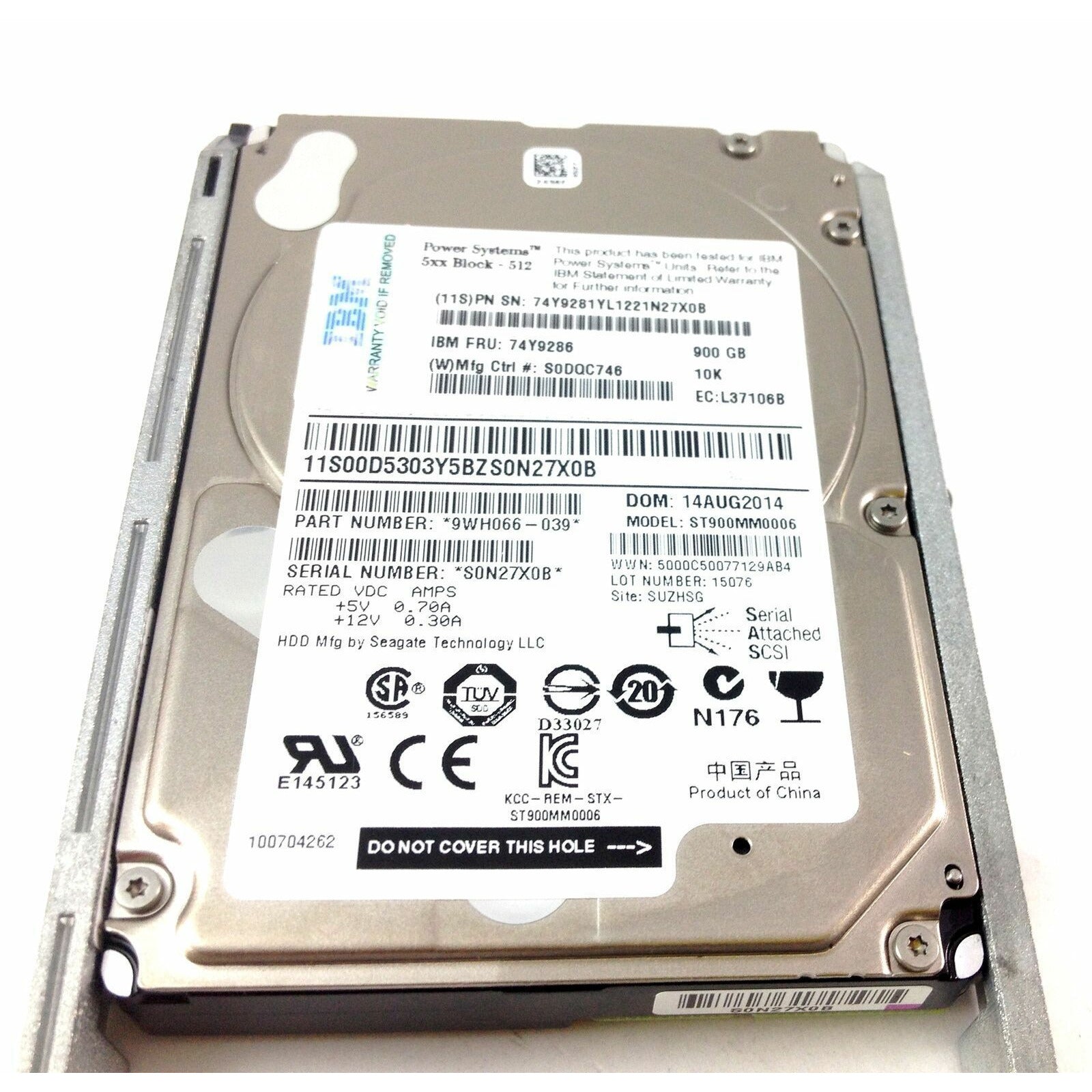 9WH066-039 IBM 900GB 10K 6GBPS SAS 2.5'' HARD DRIVE - AloinfoUSA
