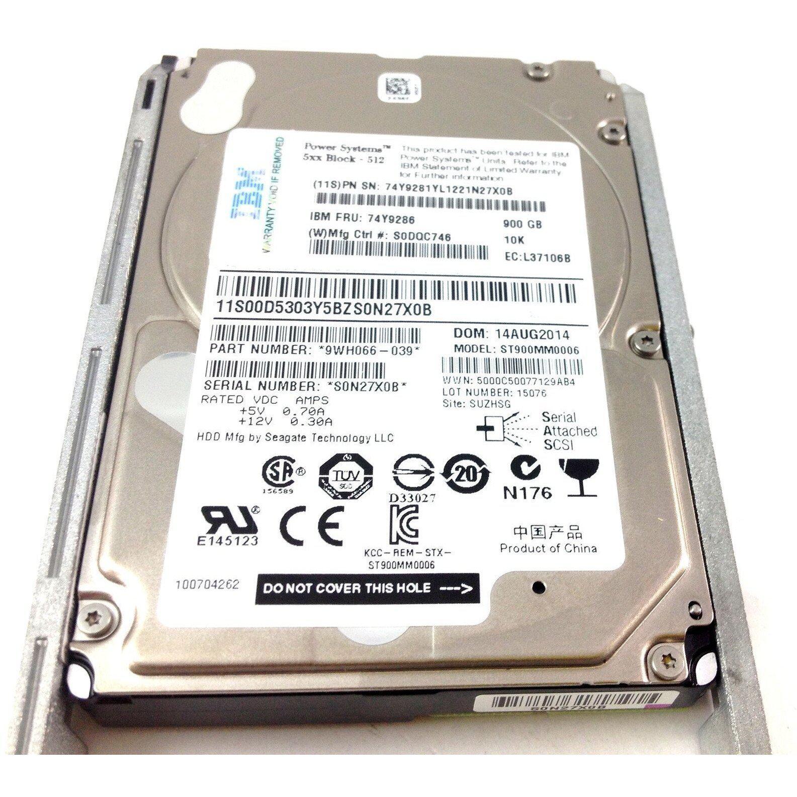 9WH066-039 IBM 900GB 10K 6GBPS SAS 2.5'' HARD DRIVE - AloinfoUSA