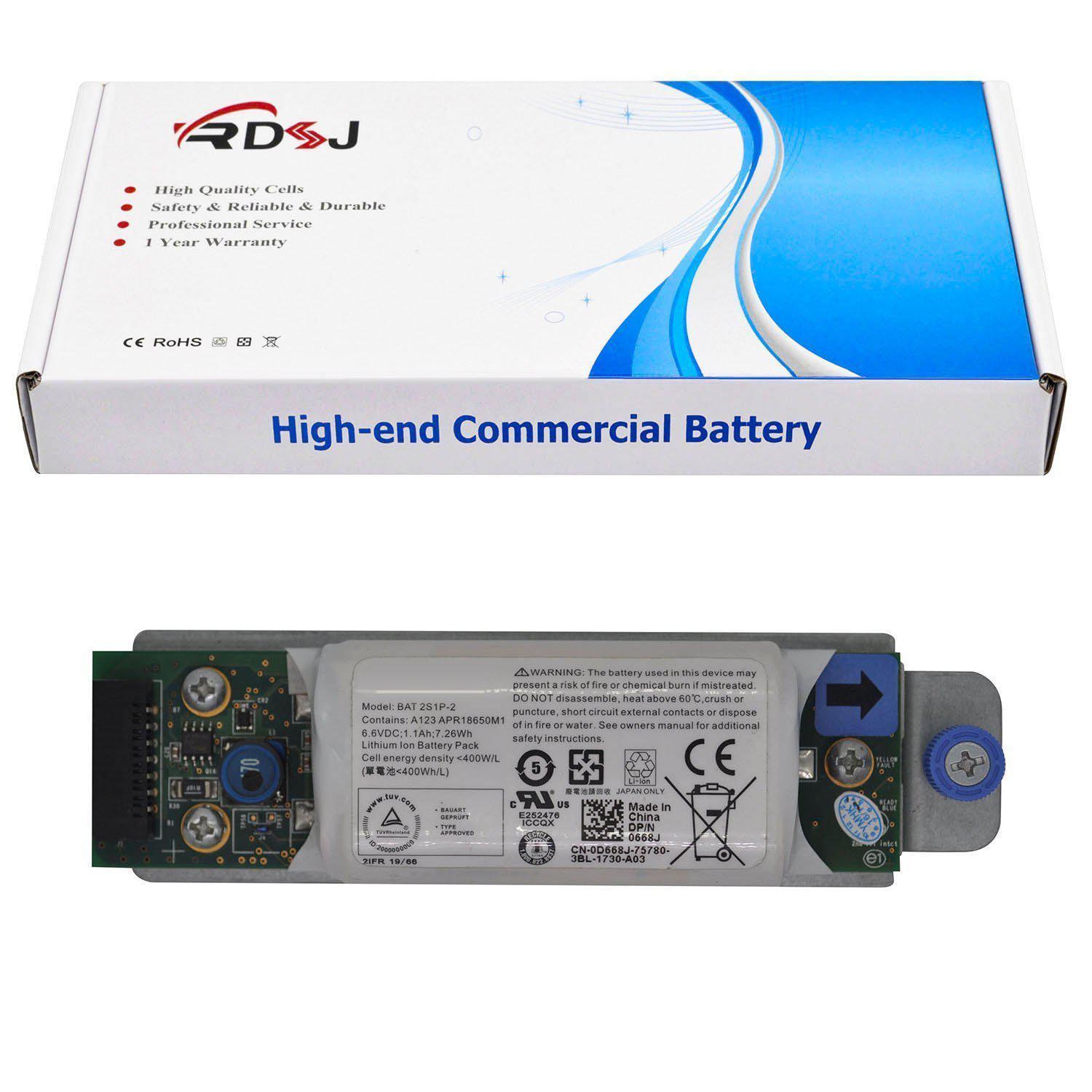 BAT 2S1P-2 Laptop Battery Compatible Dell Raid Controller PowerVault MD3200i 3220i D668J 0D668J 2S1P 6.6V 1100mAh/7.26Wh - AloinfoUSA