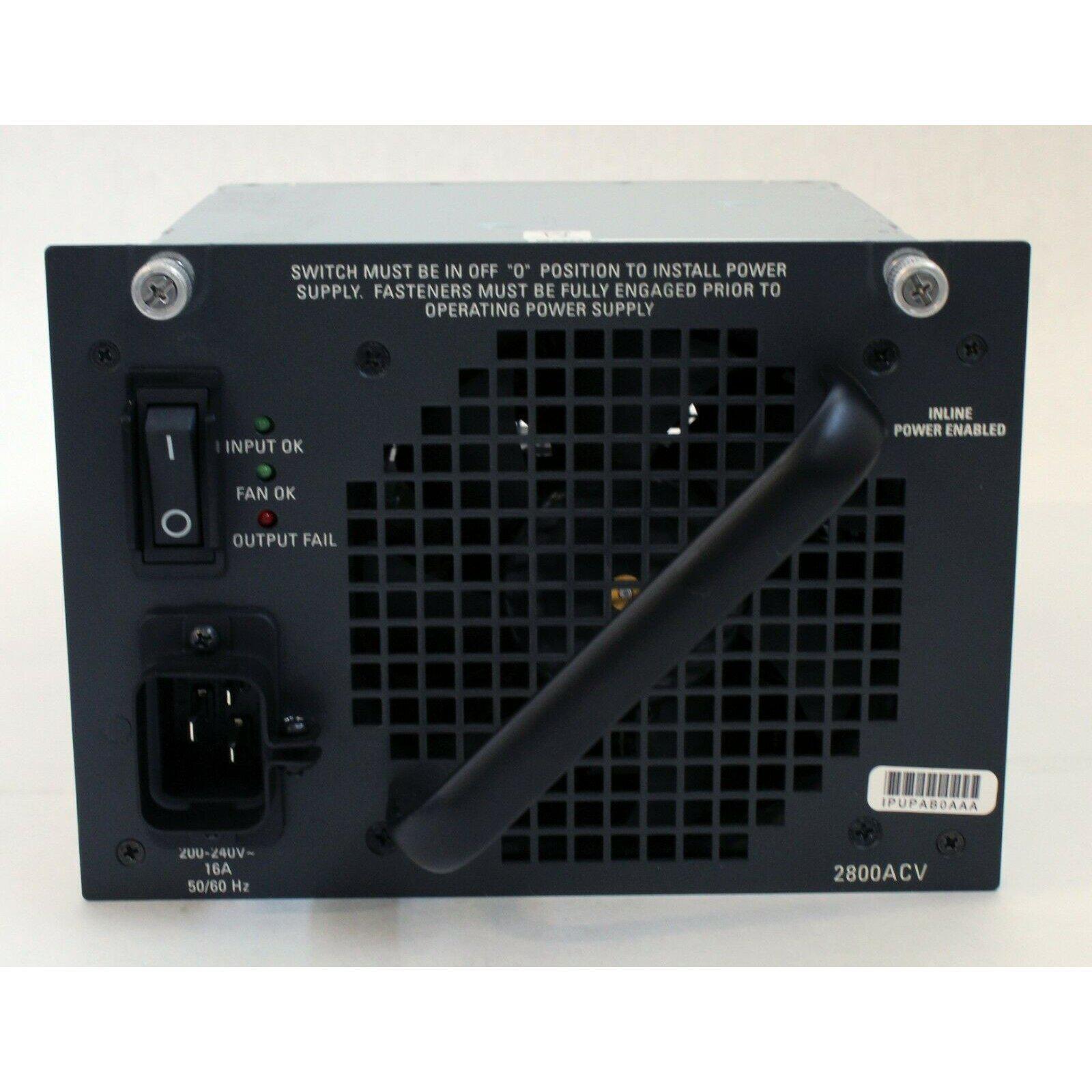 Cisco PWR-C45-2800ACV CATALYST 4500 SPARE 2800W AC Power Supply with Power Cord - AloinfoUSA