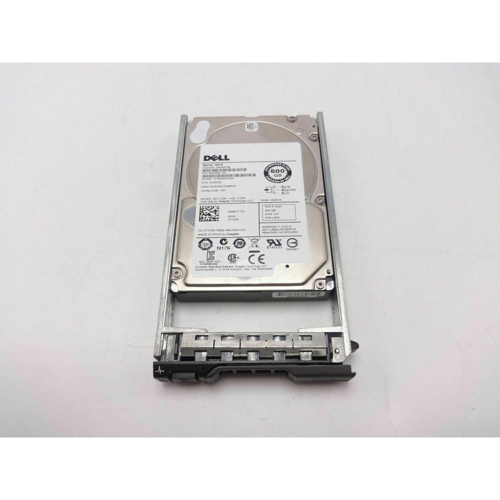 DELL 7YX58 600GB 10K 2.5" SAS 6GBPS ST600MM0006 9WG066-150 695976749017 - AloinfoUSA
