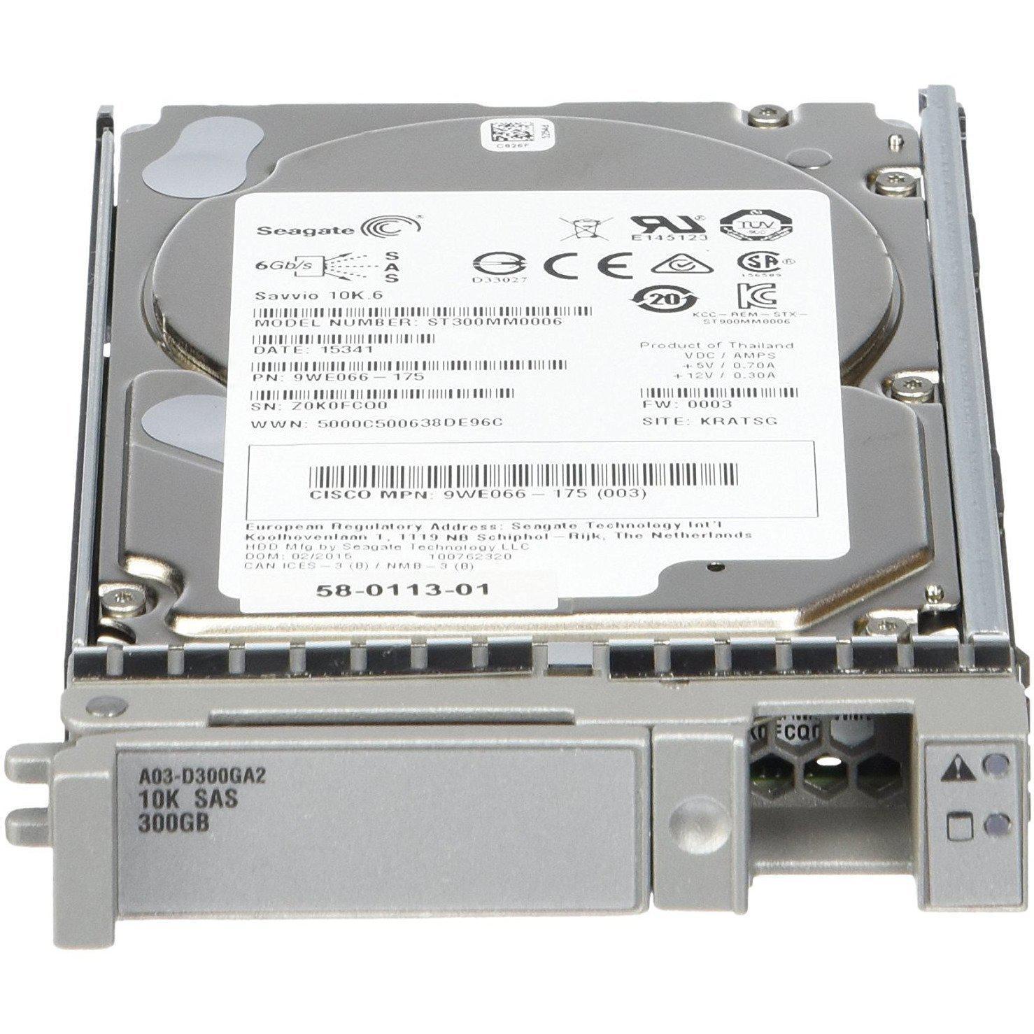 HD 300GB SAS 10k RPM 2.5 " 6GB Hot Plug para Cisco A03-D300GA2-FoxTI