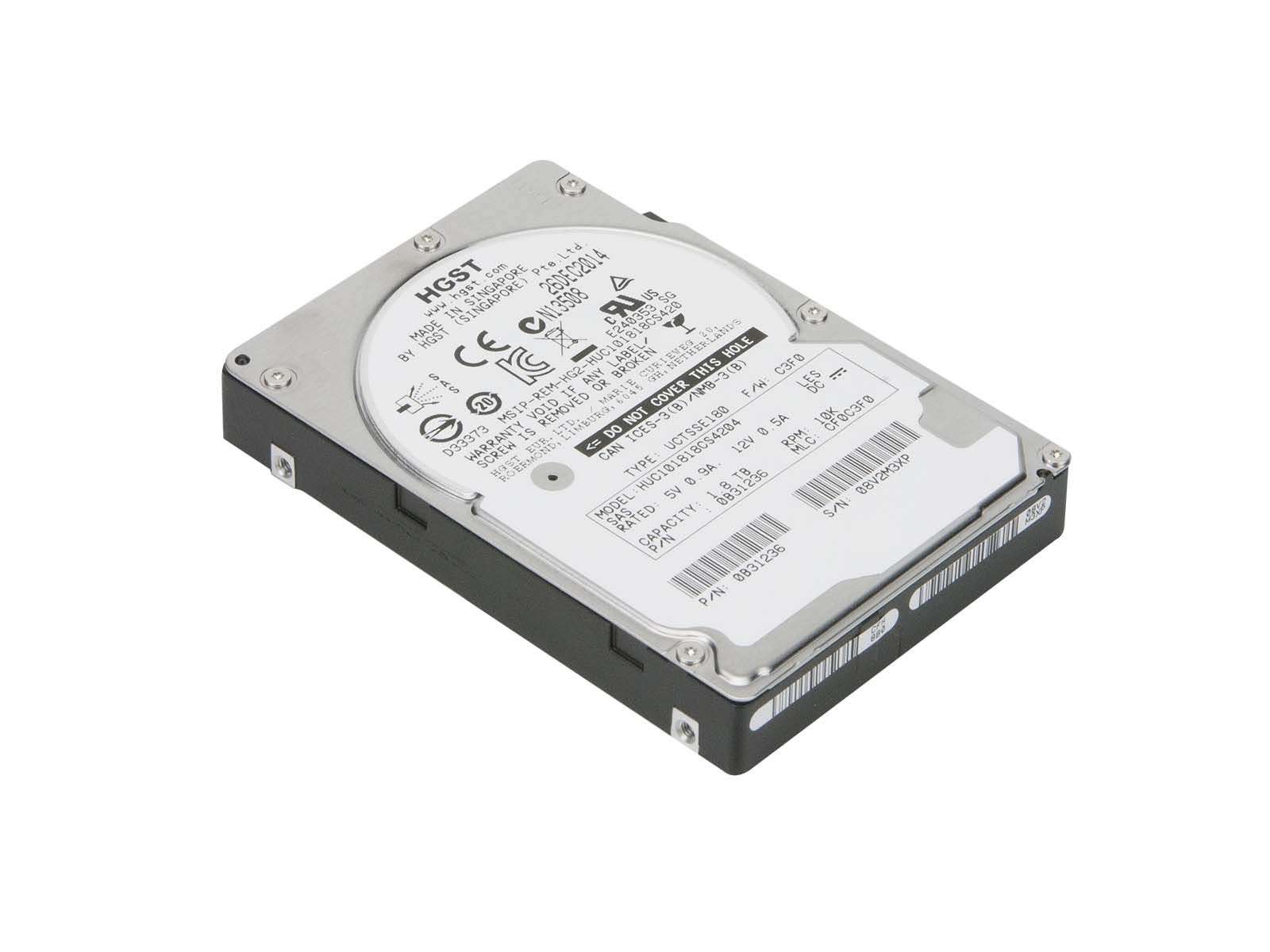 Disco HGST HUC101818CS4204 1.8TB SAS SFF 10K RPM 12GB HDD Drive 0B31837 520 - AloTechInfoUSA