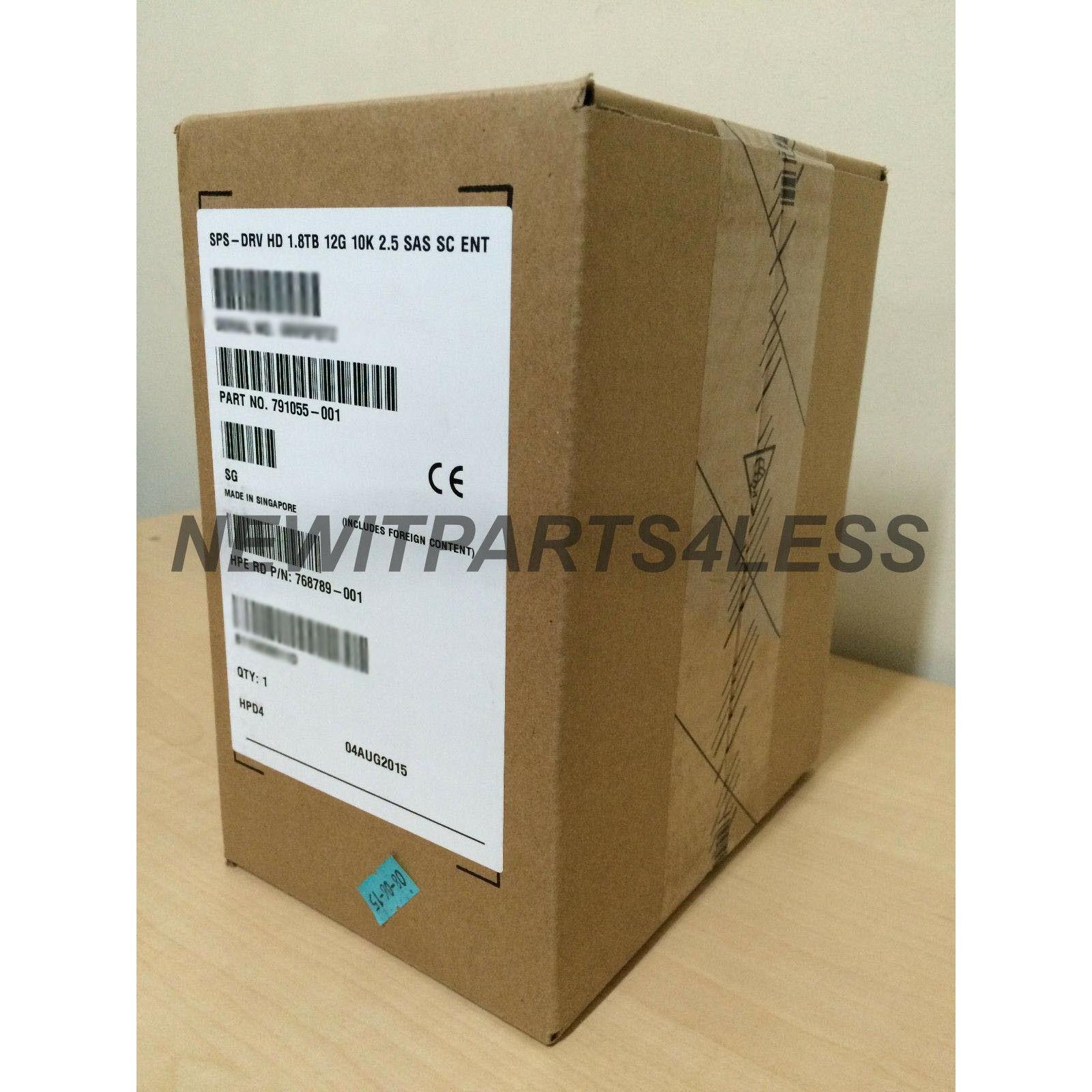HP 1.8TB 12G SAS 10K 2.5IN SC 512E 791034-B21 791055-001 768789-001 - AloinfoUSA