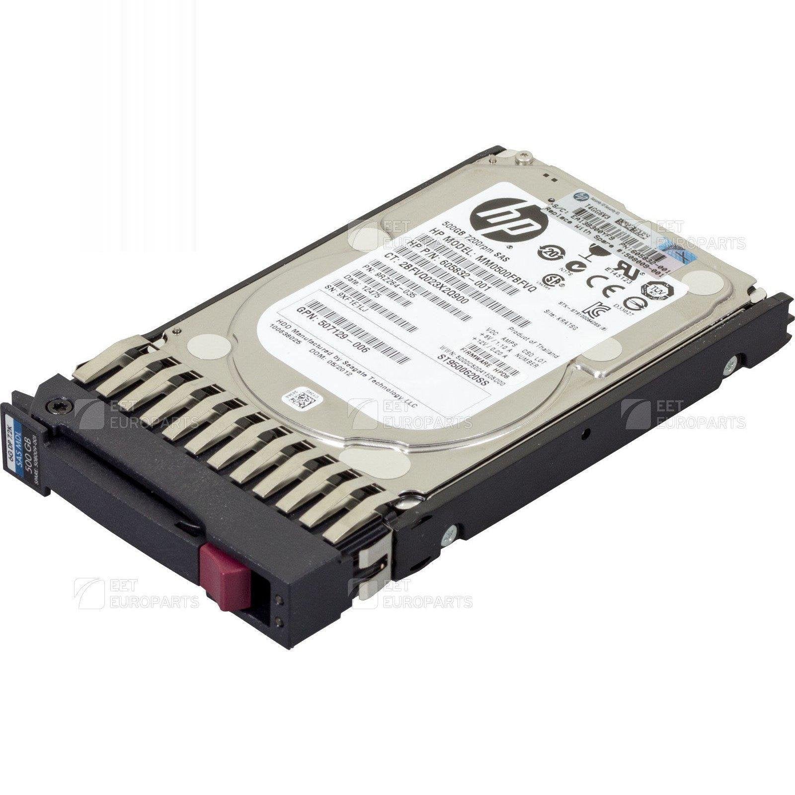 HP 500GB 7.2K RPM 2.5" SAS 507610-B21 508009-001 Hard Drive 884962774236 - AloinfoUSA