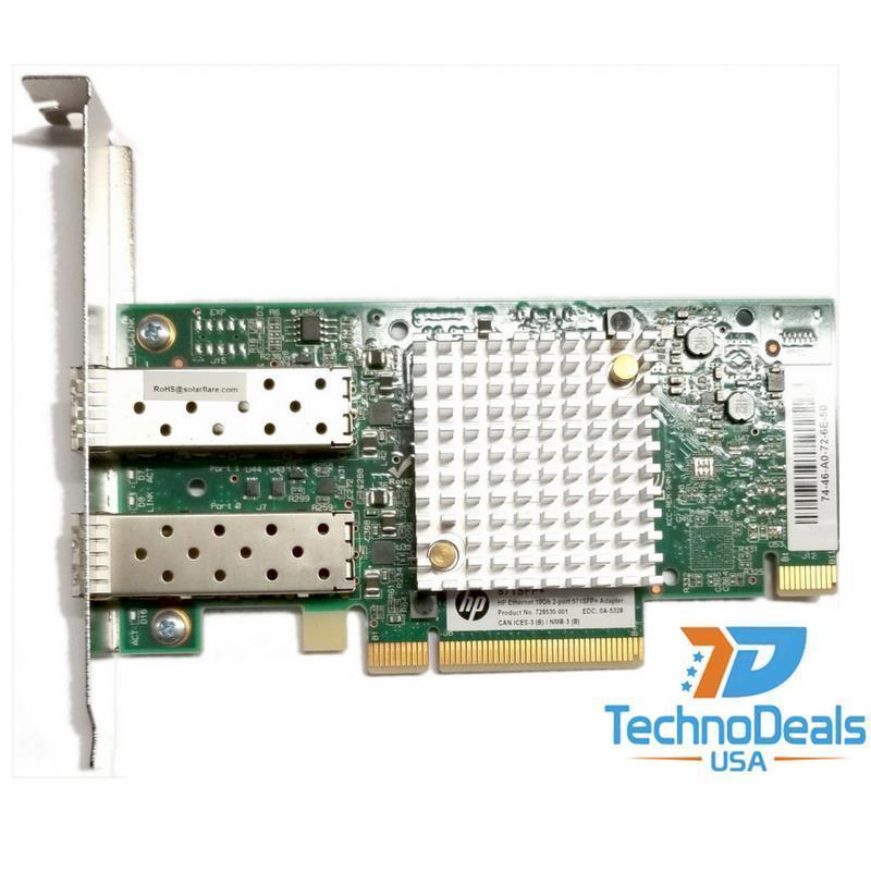HP 728987-B21 733385-001 728530-001 10GB 2 Port 571SFP+ Ethernet Adapter Card - AloinfoUSA