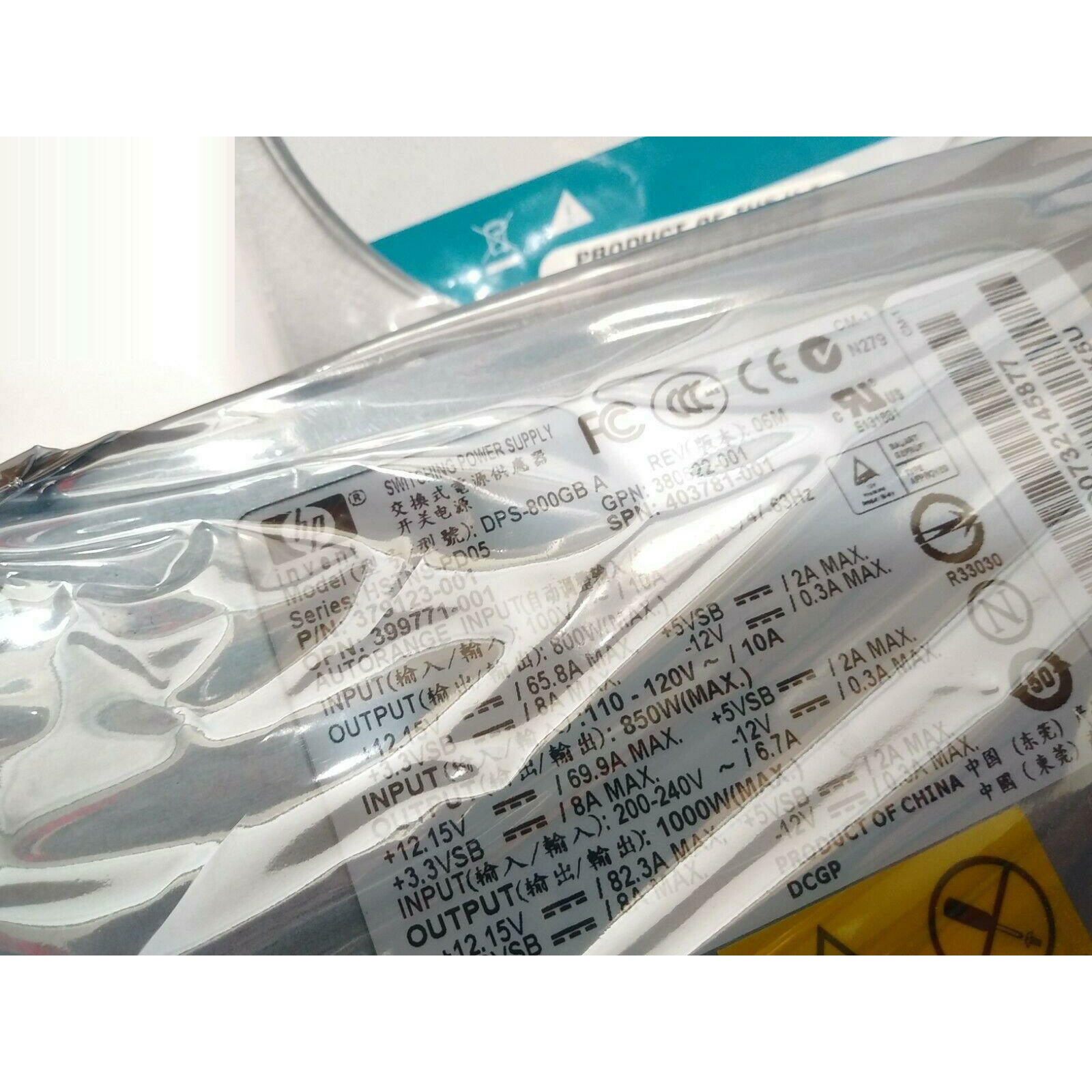 HP DPS-800GB A 800W/850W/1000W Power Supply 379123-001 403781-001 NOS 756843156724 - AloinfoUSA