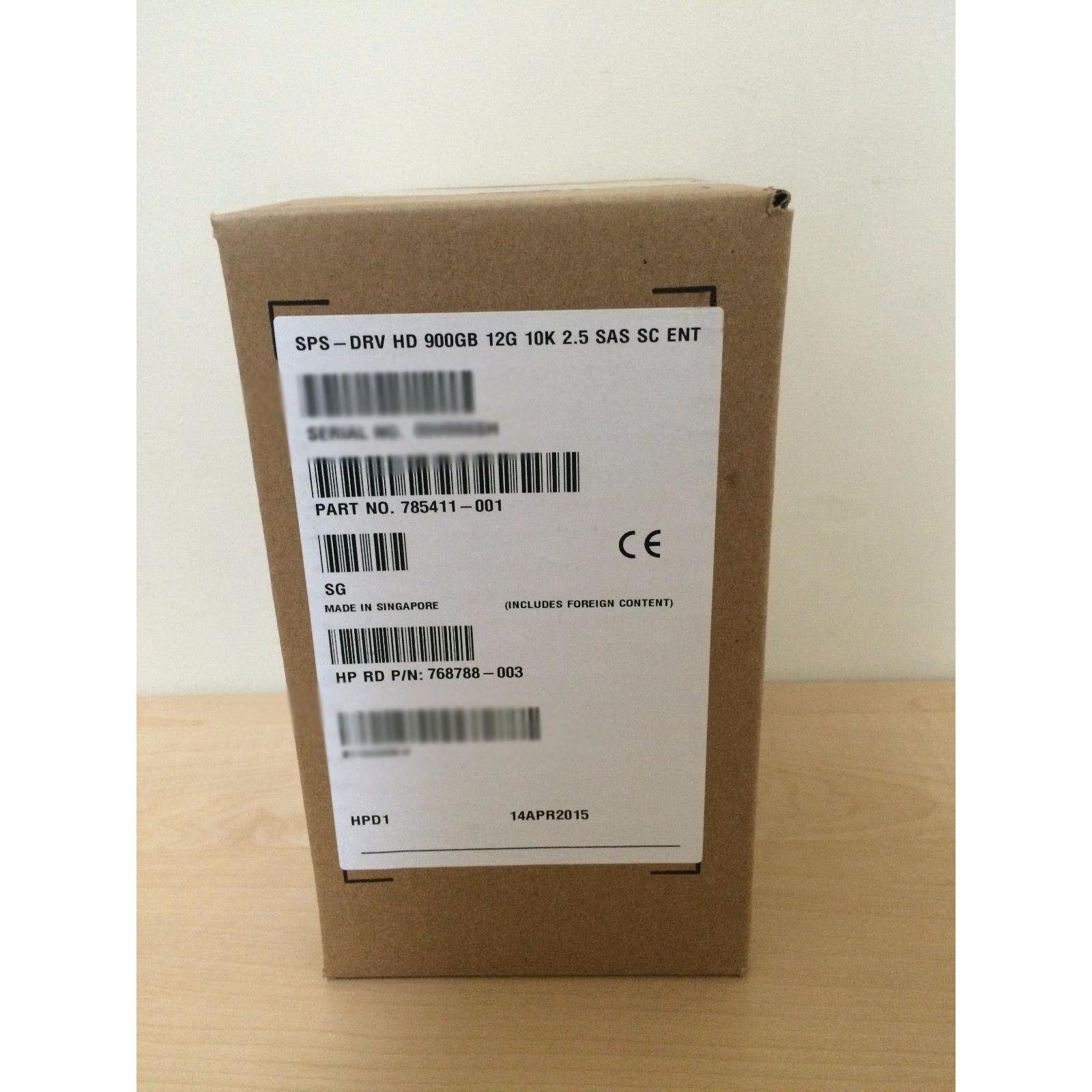 HPE 785069-B21 | 785411-001 900GB 12G SAS 10K RPM SFF 2.5-INCH SC ENTERPRISE HD 4514953788589 - AloinfoUSA