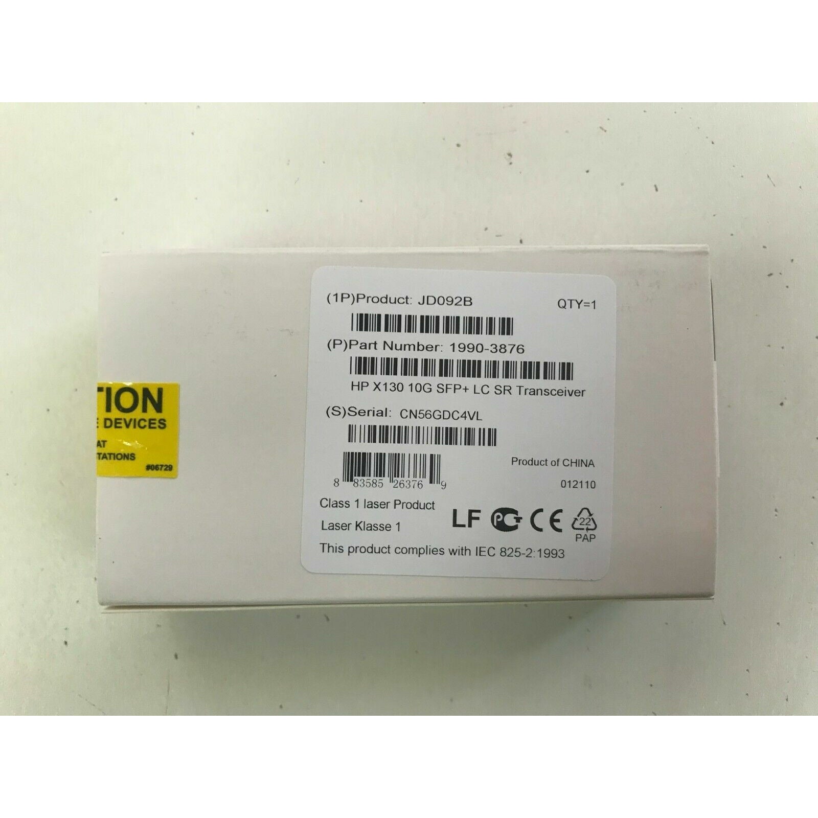 HPE H3C JD092B 10GBASE-SR SFP+ Transceiver Module - AloinfoUSA