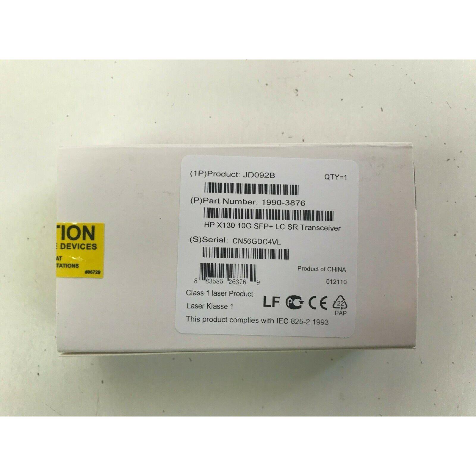 HPE H3C JD092B 10GBASE-SR SFP+ Transceiver Module - AloinfoUSA