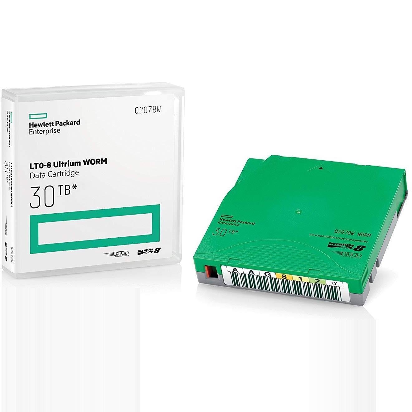 HPE Standard Storage Media - LTO Ultrium Green (Q2078A) LTO8 LTO-8 Fita Cartucho - AloinfoUSA