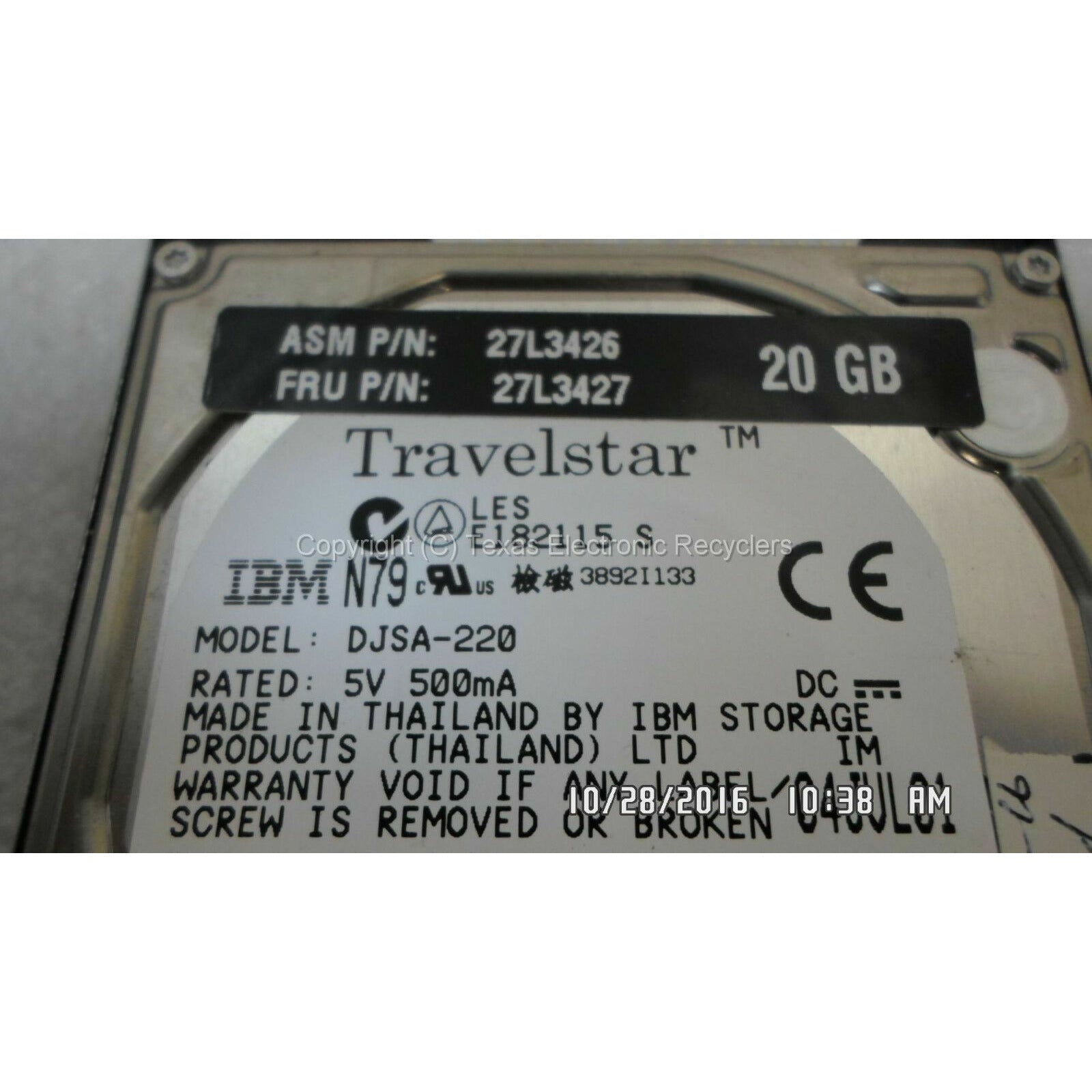 IBM 22L0089 07N6017 DJSA-220 20GB IDE Hard Drive 5705965534892 - AloinfoUSA