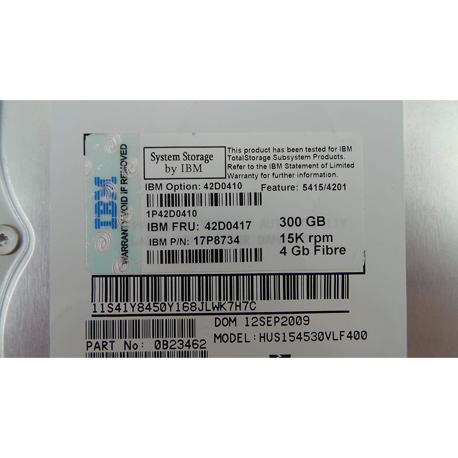 IBM 42D0417 300GB 15000 RPM 4GB/S Fiber Channel Hot-Swap E-DMM 3.5 Inch Hard Drive with Tray for System Storage DS4200 Express. - AloinfoUSA