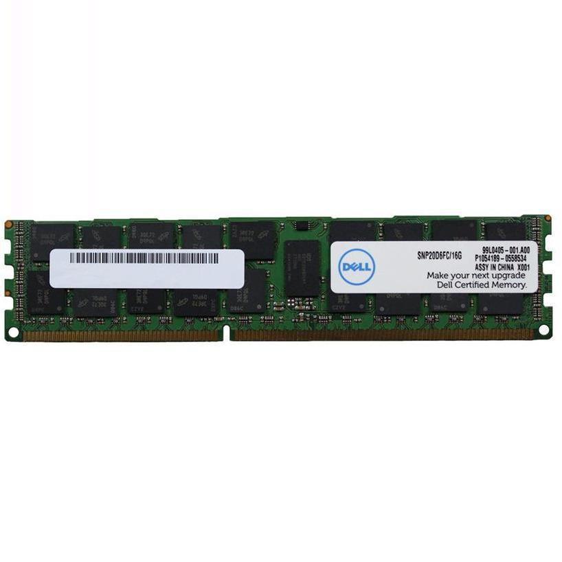 Memória 16GB (2Rx4) DDR3 1600MHz 240-Pin ECC RDIMM PC3L-12800R para Dell SNP20D6FC/16G - AloinfoUSA