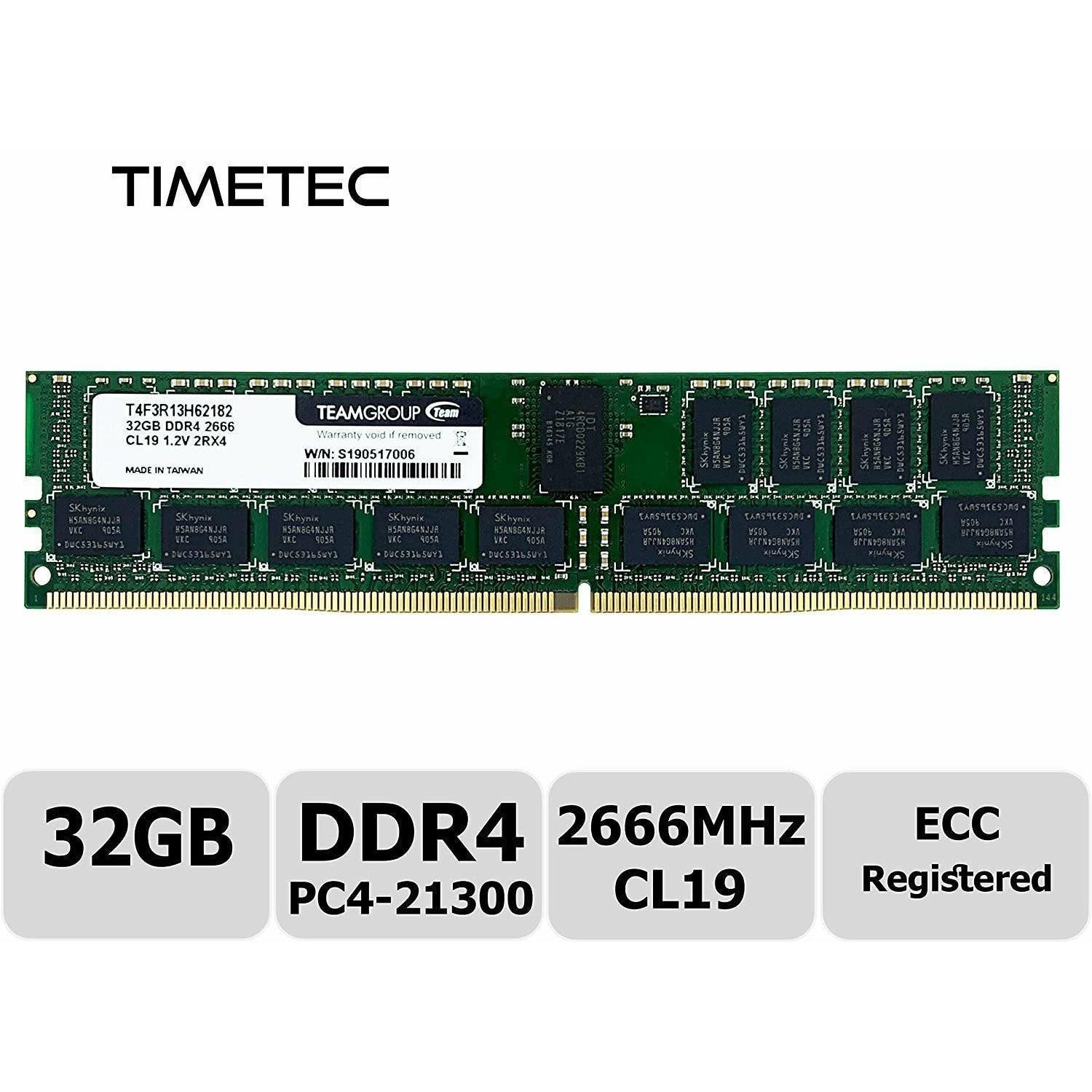 Memoria 32GB DDR4 2666MHz PC4-21300 Registered ECC 1.2V CL19 2Rx4 Dual Rank 288 Pin RDIMM Server Memory Ram Module Upgrade (32GB) - AloinfoUSA