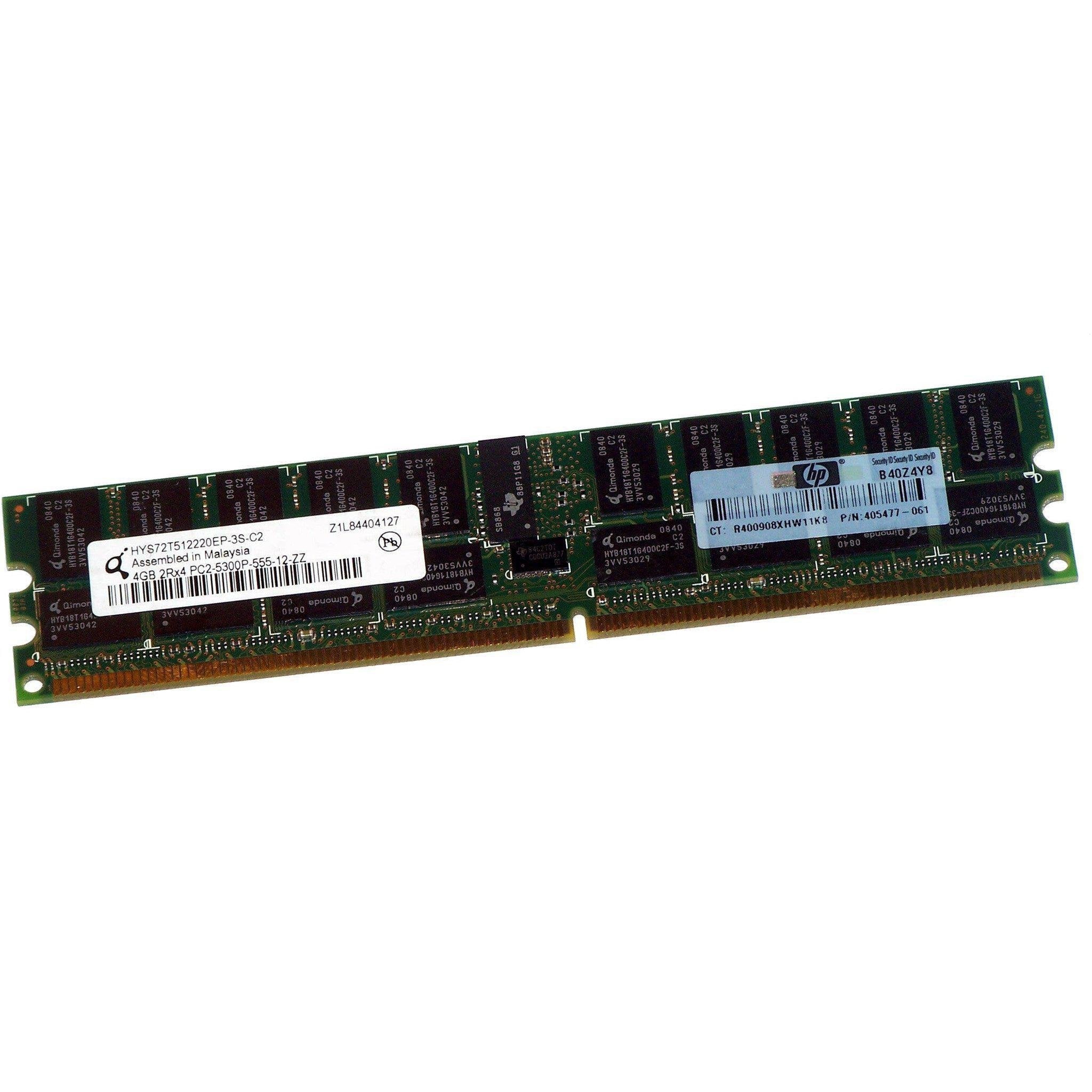 Memória 8GB (2x4GB) DDR2 667MHz 240-Pin ECC RDIMM PC2-5300P para HP 405477-061 - AloinfoUSA