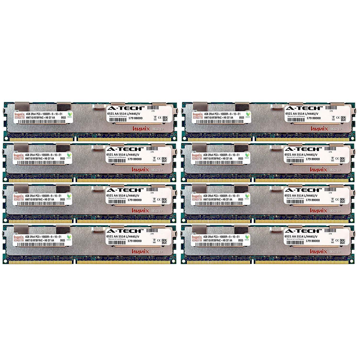 Memoria A-Tech Hynix 8GB Module PC3-10600 1.35V For Dell PowerEdge R820 A2626093 R910 T410 R415 A2862069 M610 R510 R710 A2862074 T610 T710 A3721482 C1100 C2100 C6145 C6100 C6105 R320 C6220 Memory RAM-FoxTI